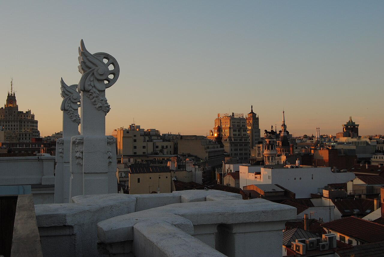 Cuatro Torres business area Madrid skyline
